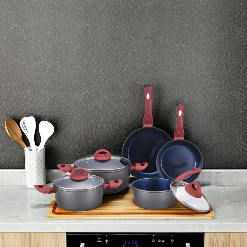 Fashion Professional Ceramic Pots And Pans Forged Cookware