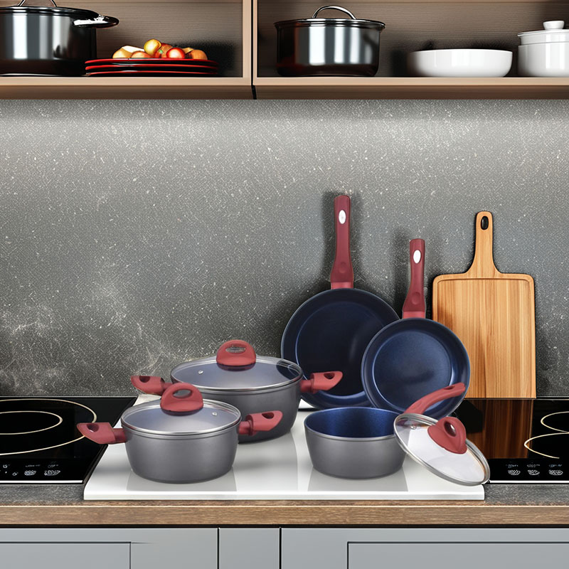 Fashion Professional Ceramic Pots And Pans Forged Cookware