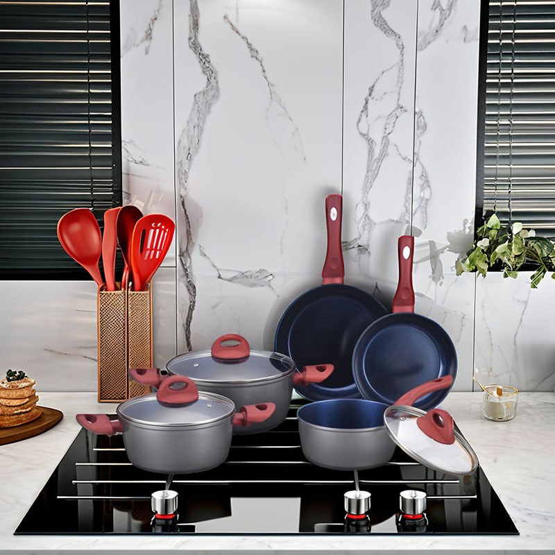 Fashion Professional Ceramic Pots And Pans Forged Cookware