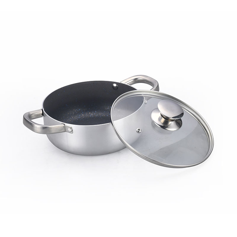 Stainless Steel Pressed Cookware Sets with Glass Lids