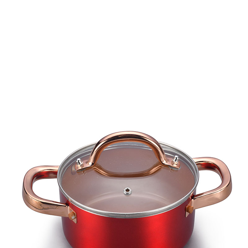 Stainless Steel Copper Cooking Pots Pressed Cookware
