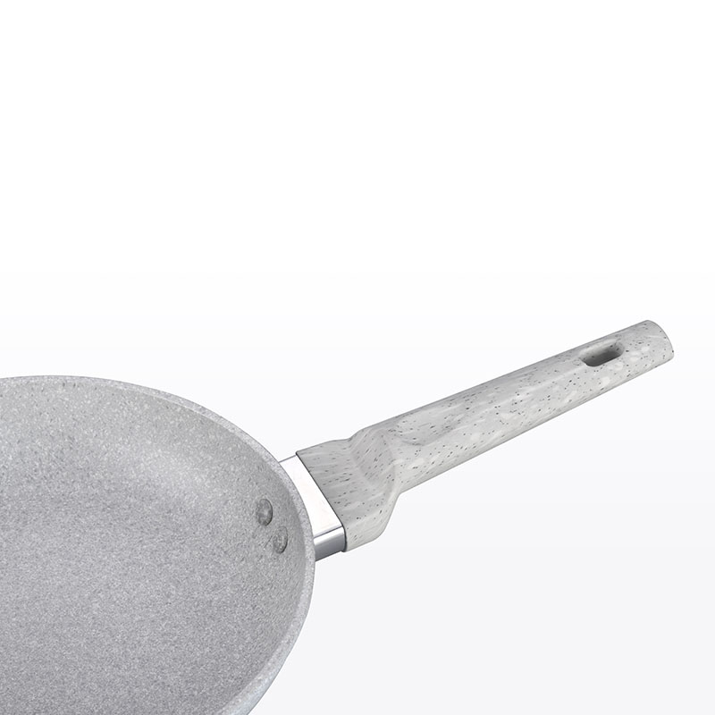 Soft Touch Kitchenware Set Forged Cookware with Marble Wood Grain