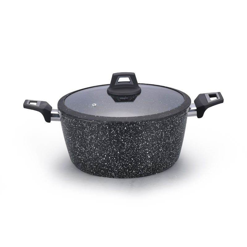 Black Fashion Fireproof Non Stick Pan Set Forged Cookware