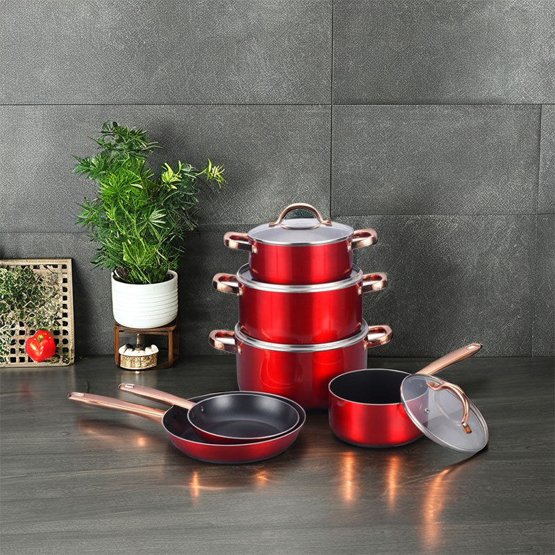 Stainless Steel Copper Cooking Pots Pressed Cookware