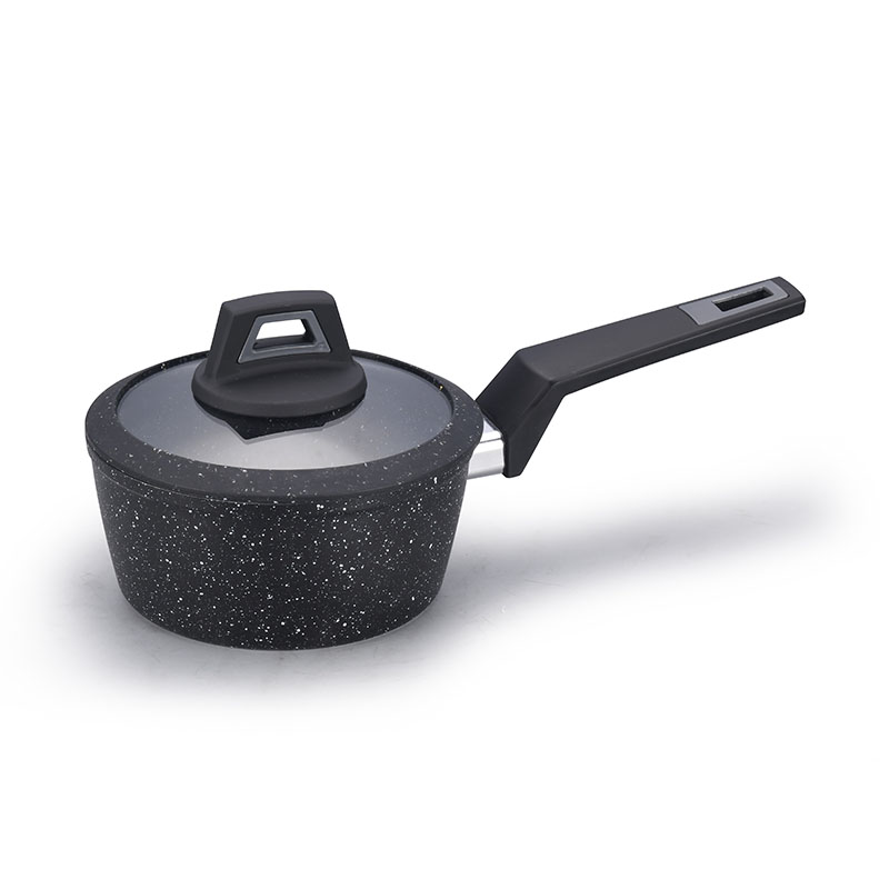 Black Fashion Fireproof Non Stick Pan Set Forged Cookware
