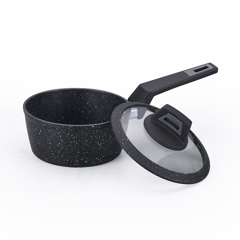 Black Fashion Fireproof Non Stick Pan Set Forged Cookware