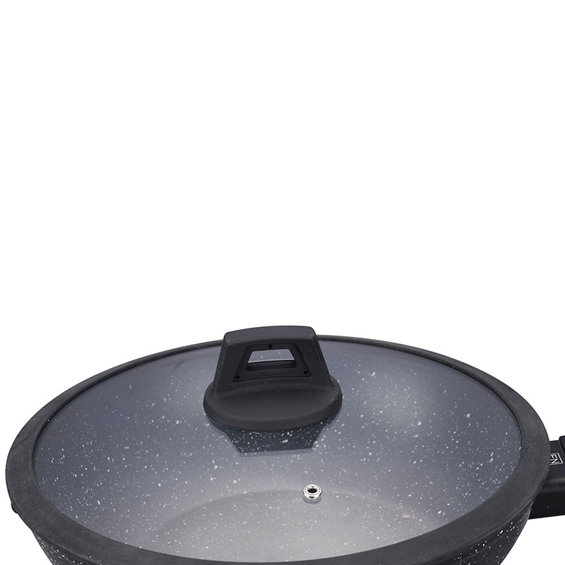 Black Fashion Fireproof Non Stick Pan Set Forged Cookware