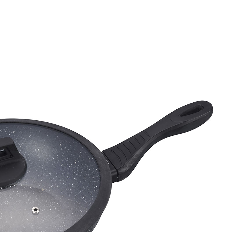 Black Fashion Fireproof Non Stick Pan Set Forged Cookware