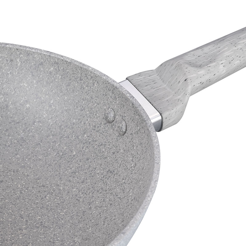 Soft Touch Kitchenware Set Forged Cookware with Marble Wood Grain