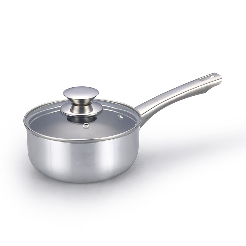 Stainless Steel Pressed Cookware Sets with Glass Lids