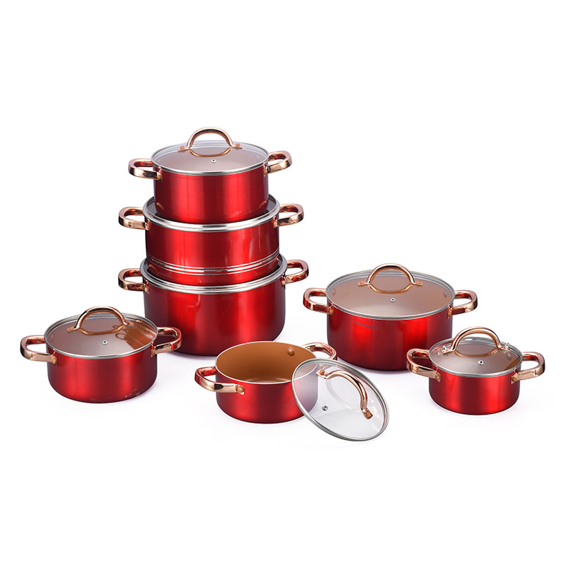 Stainless Steel Copper Cooking Pots Pressed Cookware
