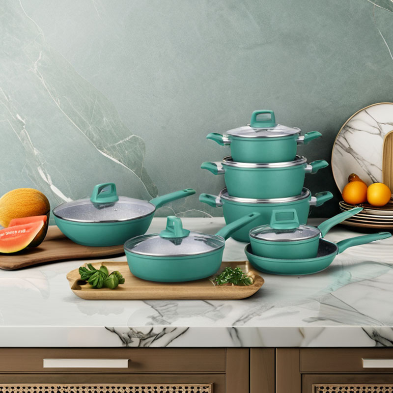 Colorful Soft Touch Forged Non Toxic Cookware