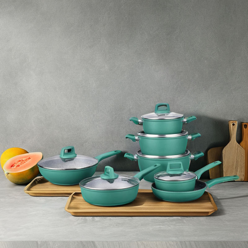 Colorful Soft Touch Forged Non Toxic Cookware