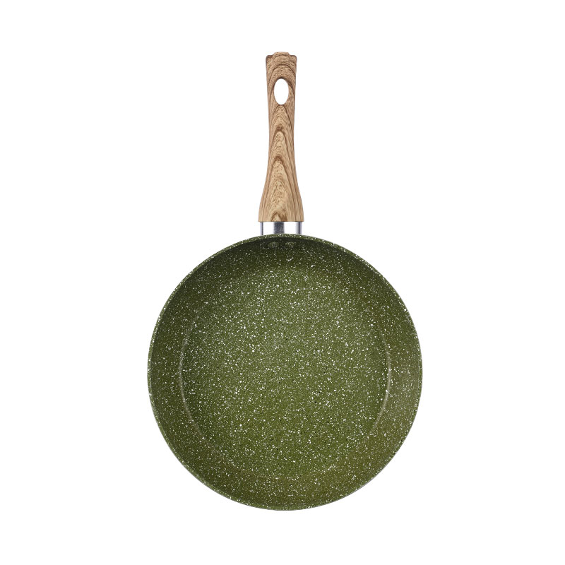New Design Wood Grain Forged Good Non Stick Cookware
