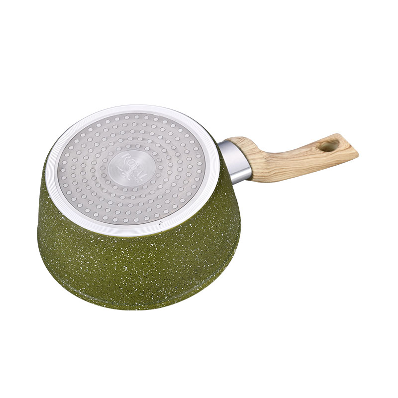 New Design Wood Grain Forged Good Non Stick Cookware