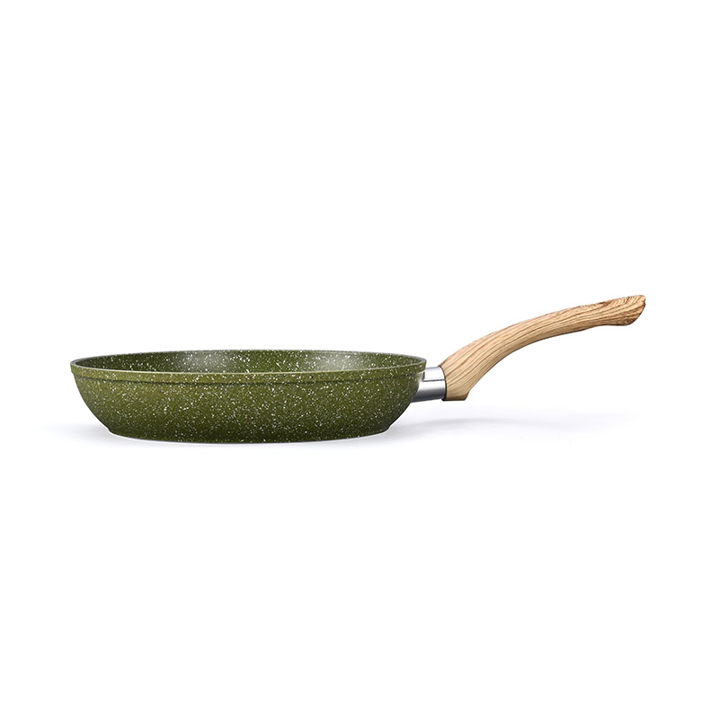 New Design Wood Grain Forged Good Non Stick Cookware