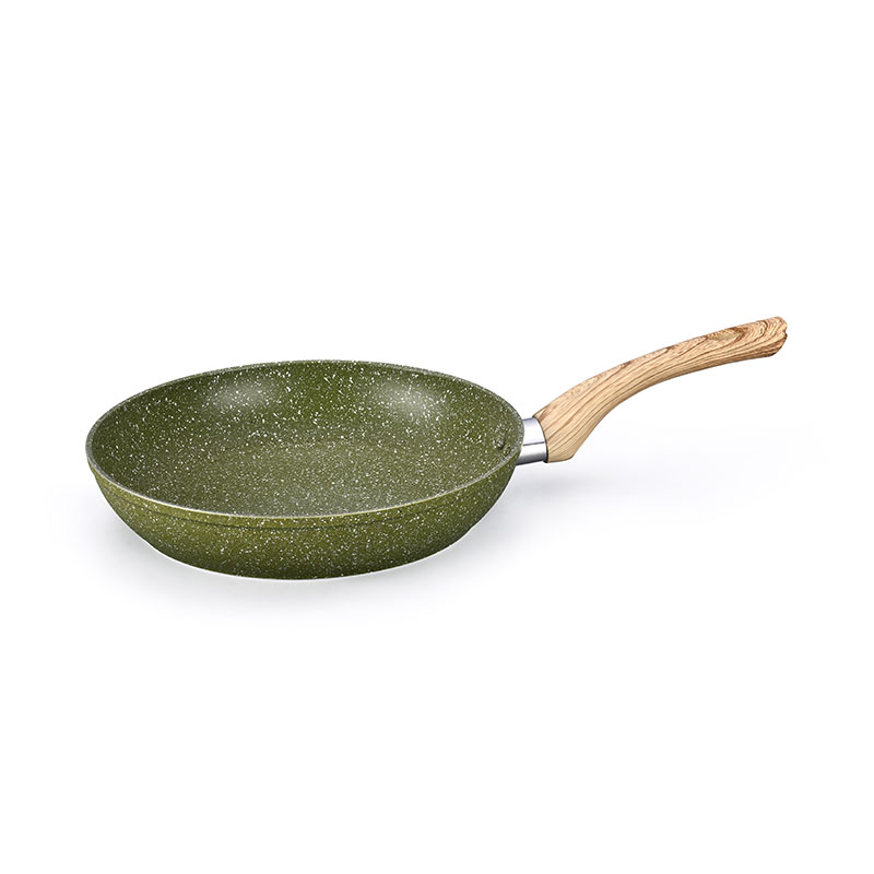New Design Wood Grain Forged Good Non Stick Cookware