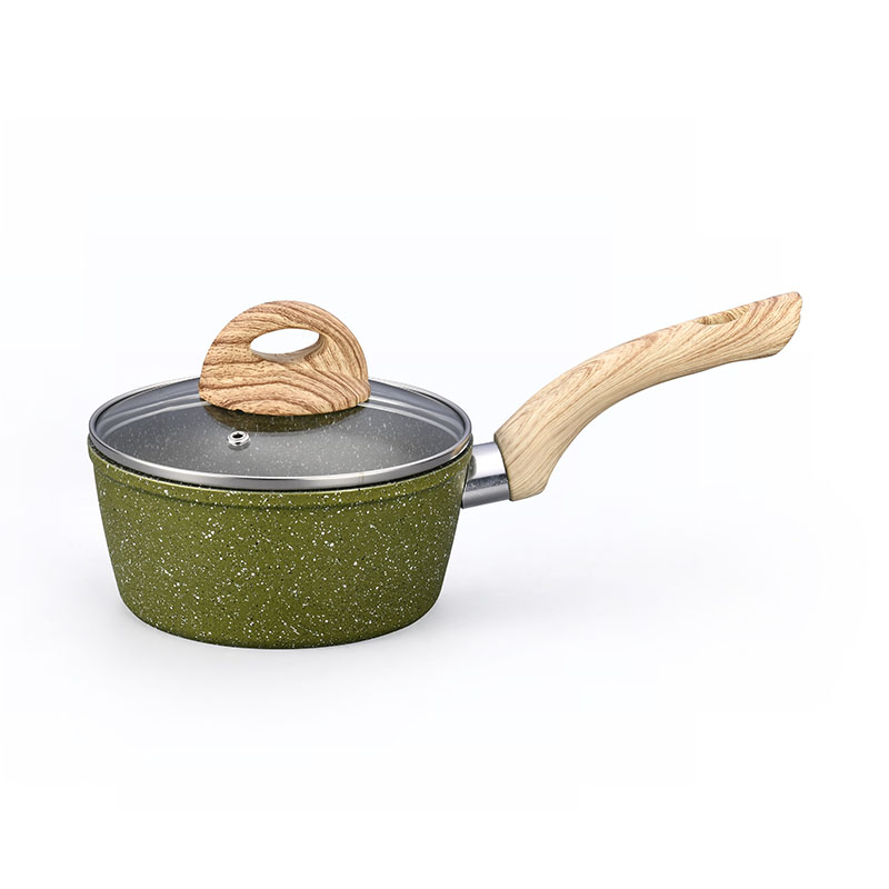 New Design Wood Grain Forged Good Non Stick Cookware