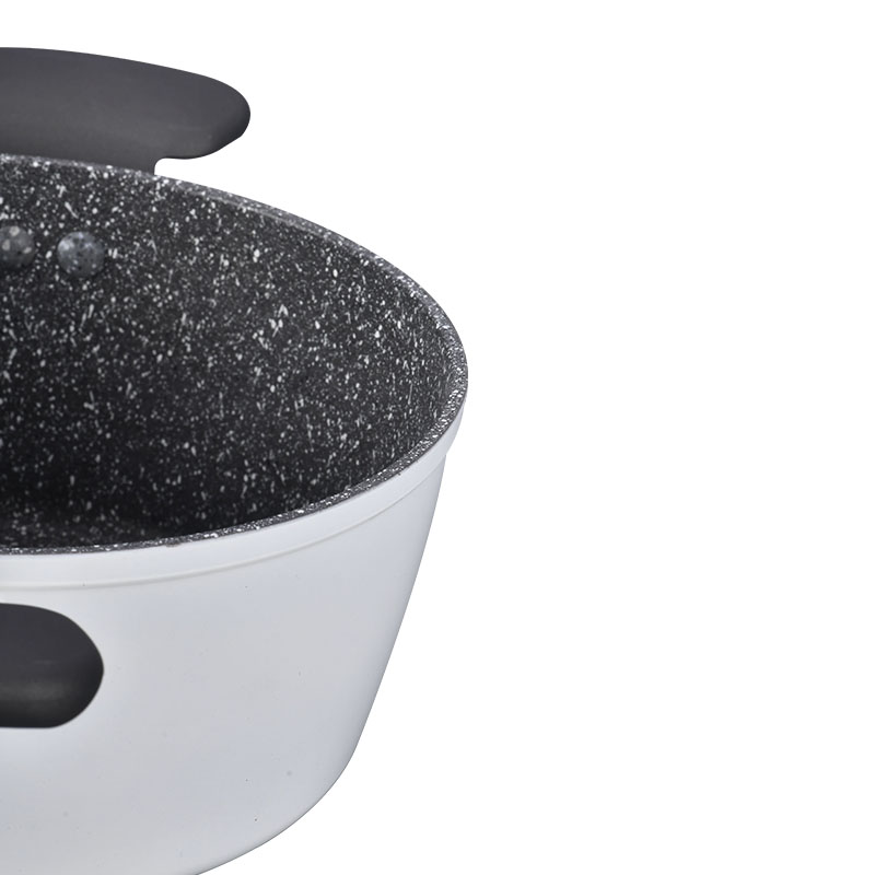 Wood Grain Forged Detachable Handle Cookware with Spangle