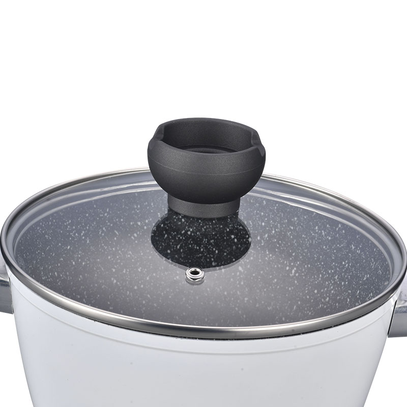 Wood Grain Forged Detachable Handle Cookware with Spangle