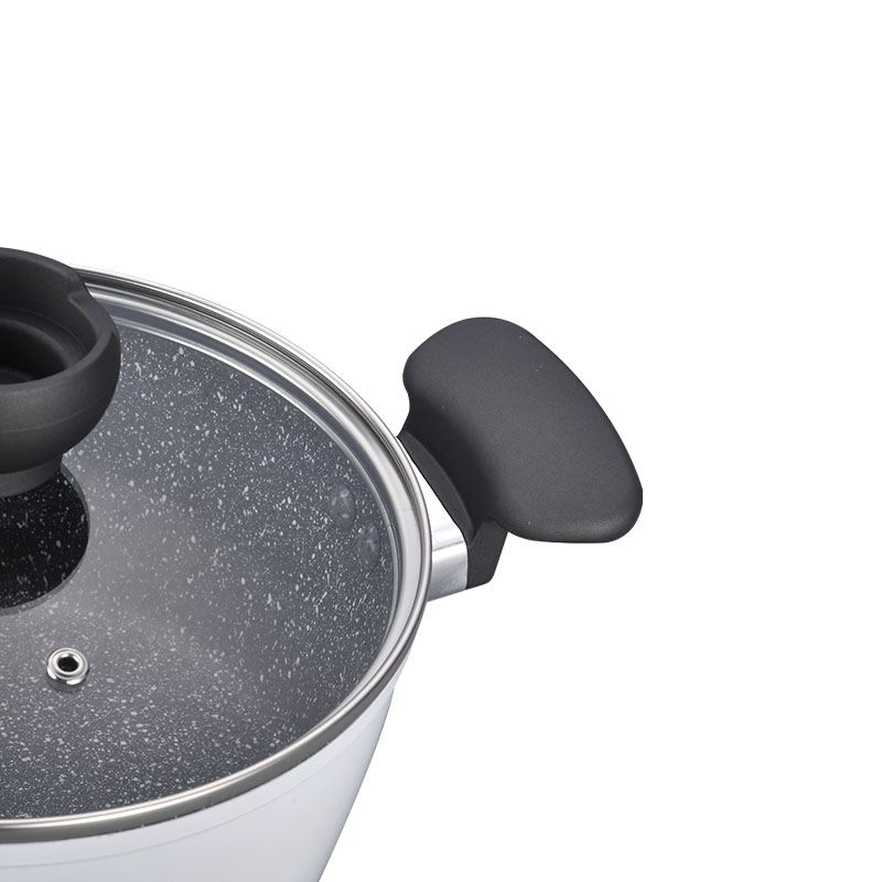 Wood Grain Forged Detachable Handle Cookware with Spangle