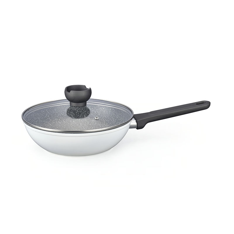 Wood Grain Forged Detachable Handle Cookware with Spangle