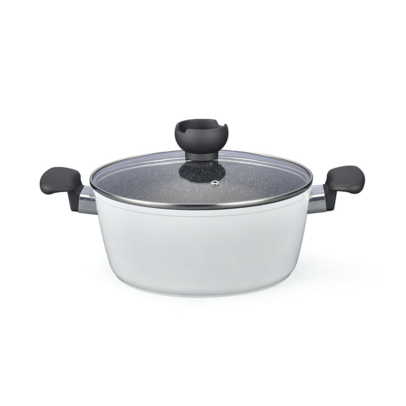 Wood Grain Forged Detachable Handle Cookware with Spangle