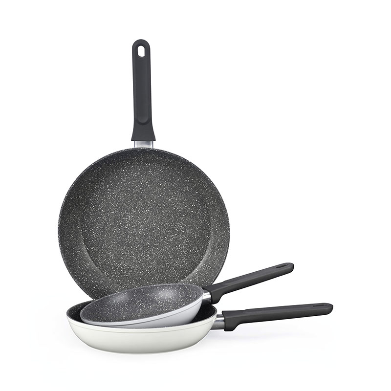 Wood Grain Forged Detachable Handle Cookware with Spangle