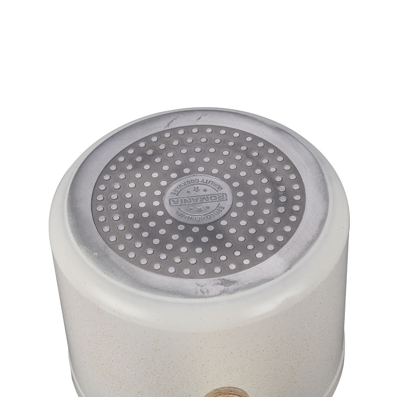 Creamy White Marble Cooking Pots And Pans Forged Cookware