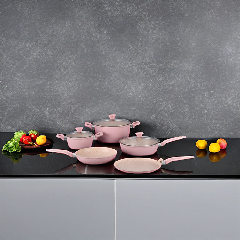 Professional Marble Heat Resistant Pan Pot Set Forged Cookware
