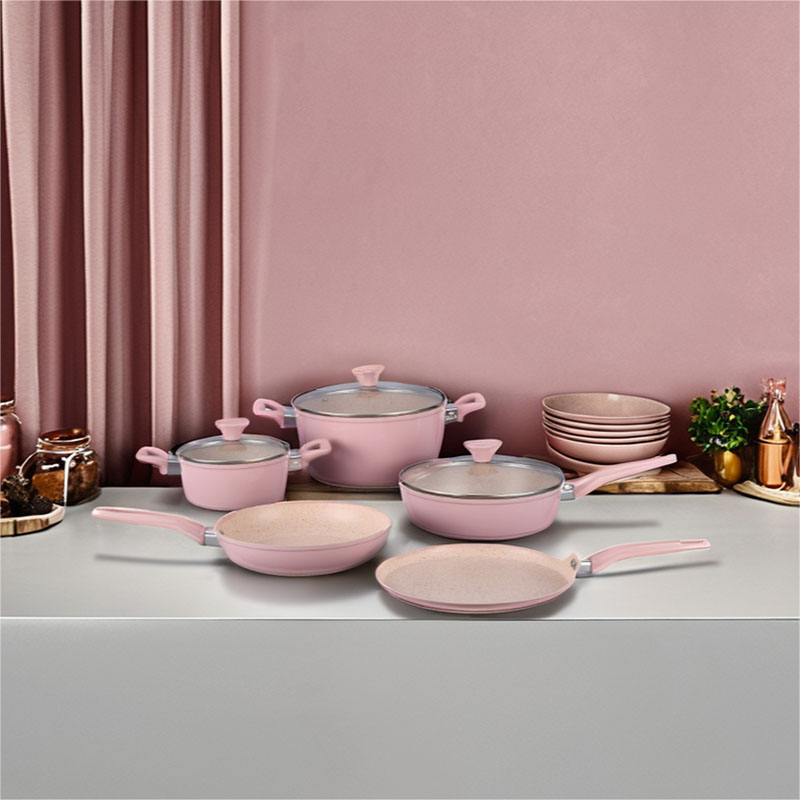 Professional Marble Heat Resistant Pan Pot Set Forged Cookware
