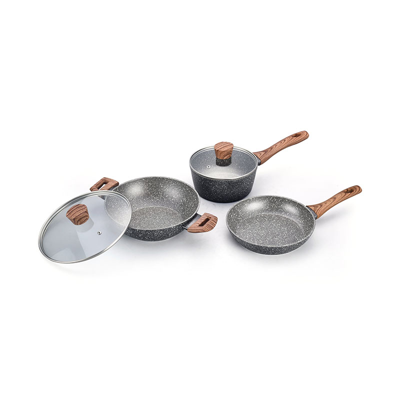 Durable Grey Stone Forged Good Non Stick Cookware Cookware