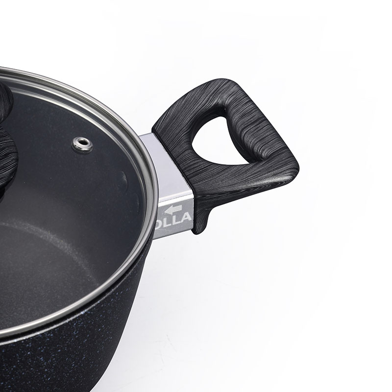 Dark Grey Stone Coating Pan Pot Set Forged Cookware