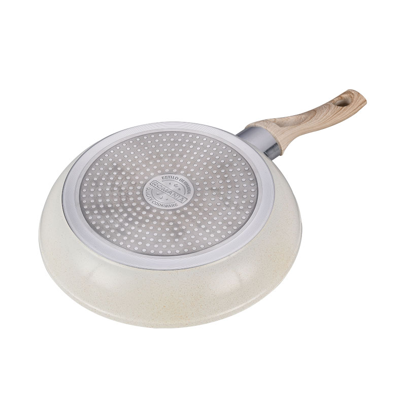 Creamy White Marble Cooking Pots And Pans Forged Cookware