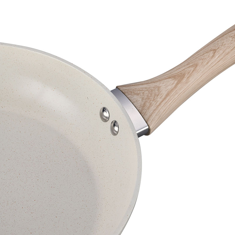 Creamy White Marble Cooking Pots And Pans Forged Cookware