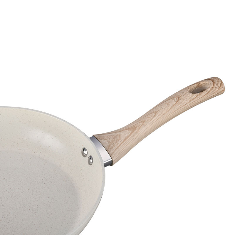 Creamy White Marble Cooking Pots And Pans Forged Cookware