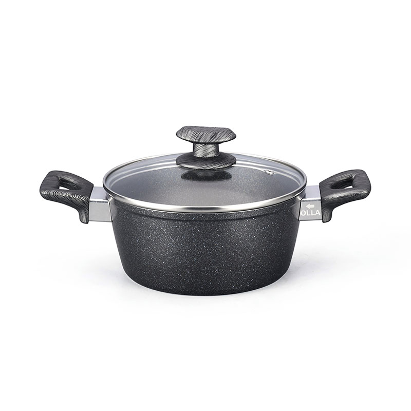 Dark Grey Stone Coating Pan Pot Set Forged Cookware
