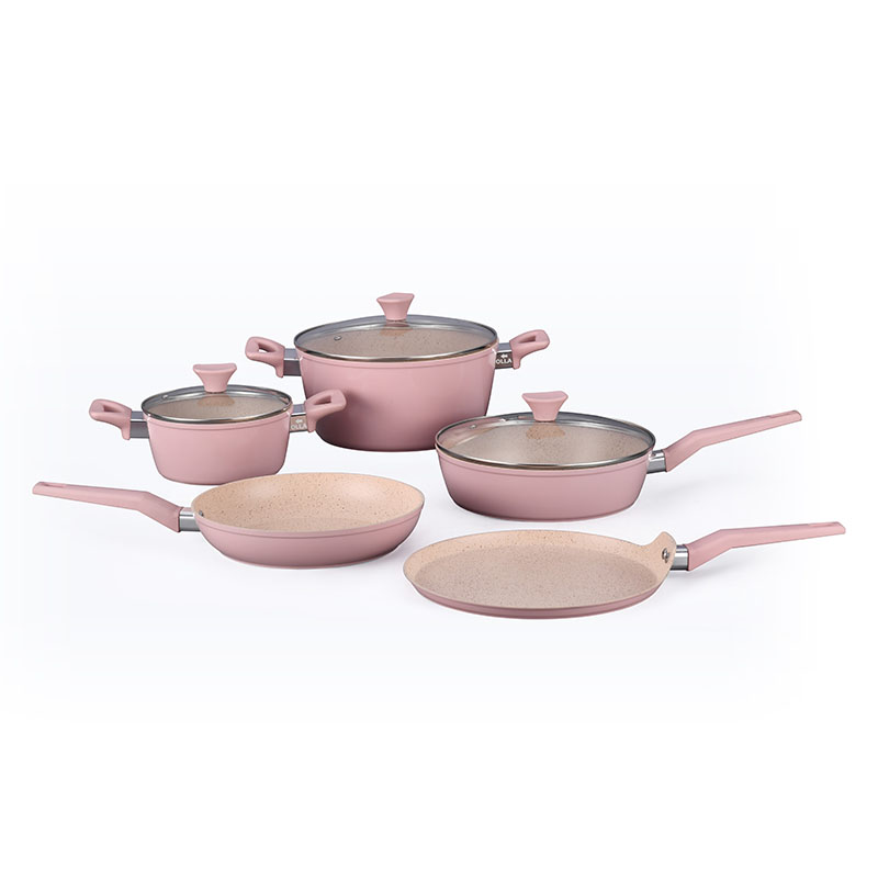 Professional Marble Heat Resistant Pan Pot Set Forged Cookware