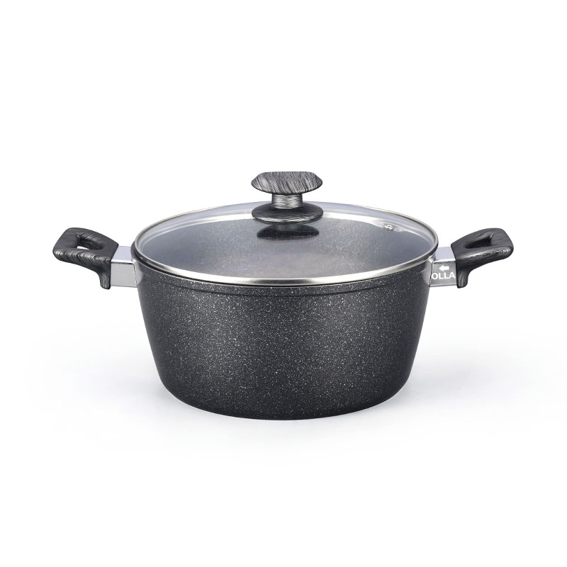 Dark Grey Stone Coating Pan Pot Set Forged Cookware