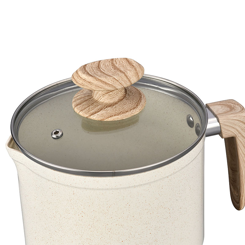 Creamy White Marble Cooking Pots And Pans Forged Cookware