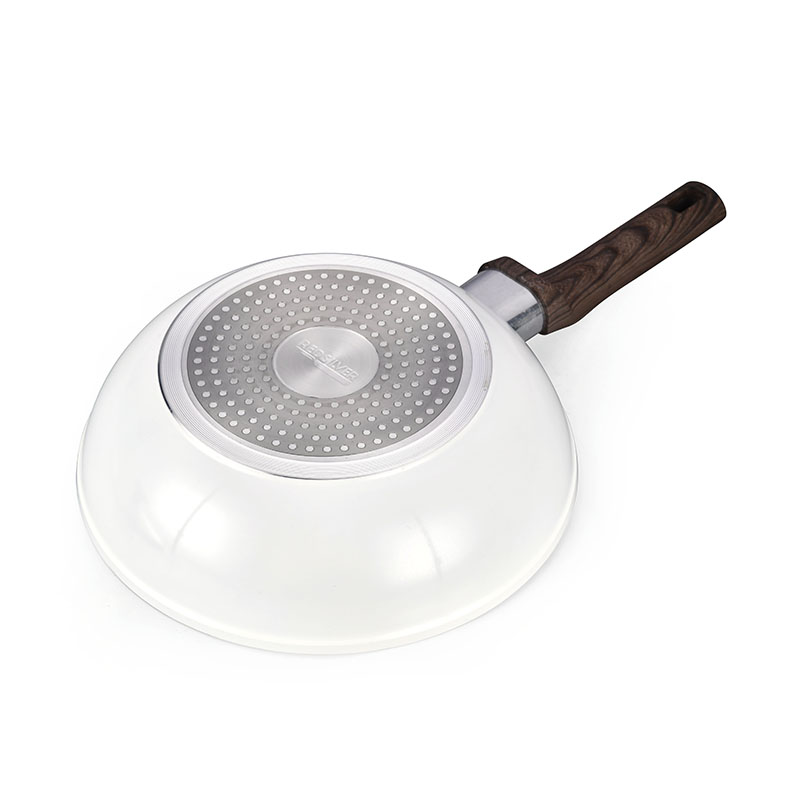Wood Grain Pan Non Stick Forged Cookware with Spangle