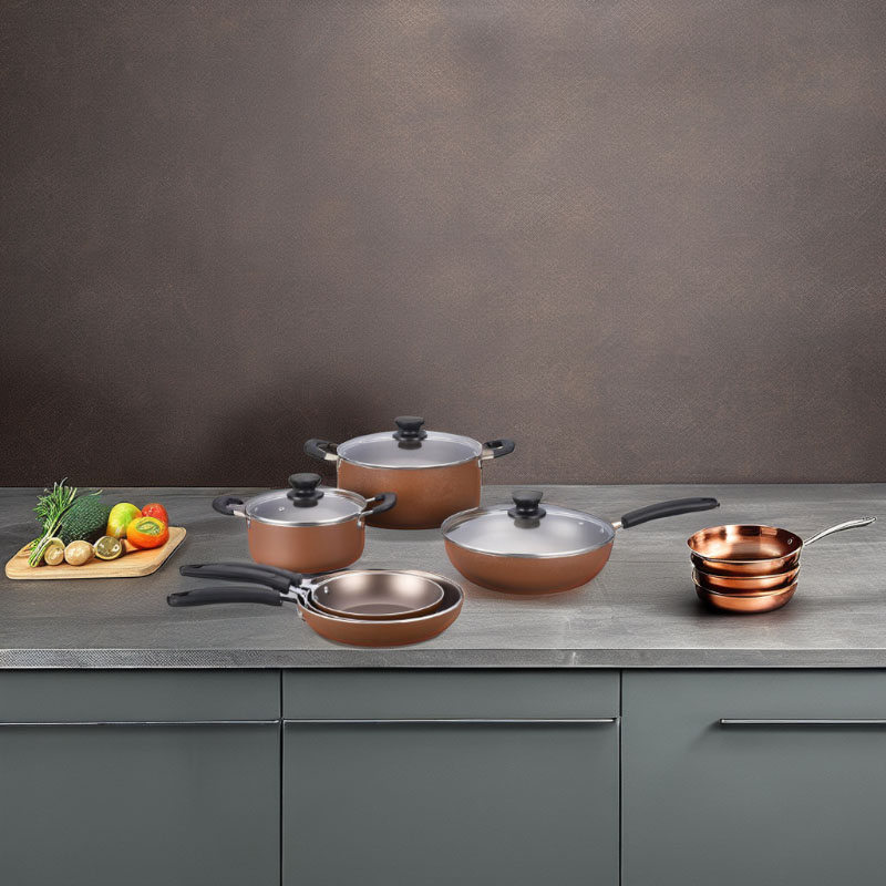 Special Crackle Paint Cooking Pots Pressed Cookware