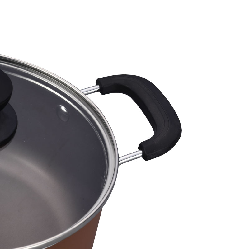 Special Crackle Paint Cooking Pots Pressed Cookware