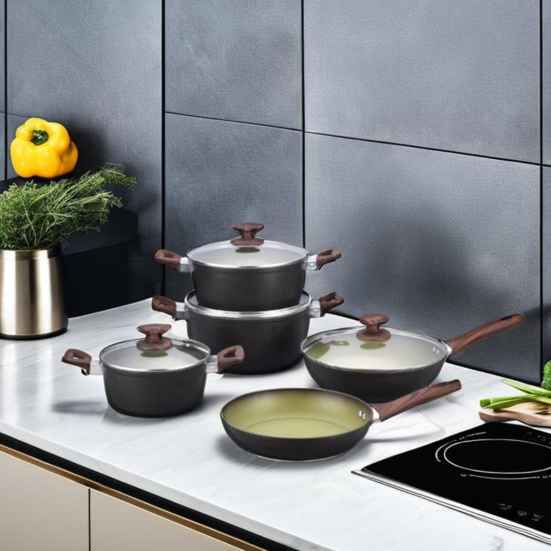 Gradient Non Stick Pan Set Forged Cookware