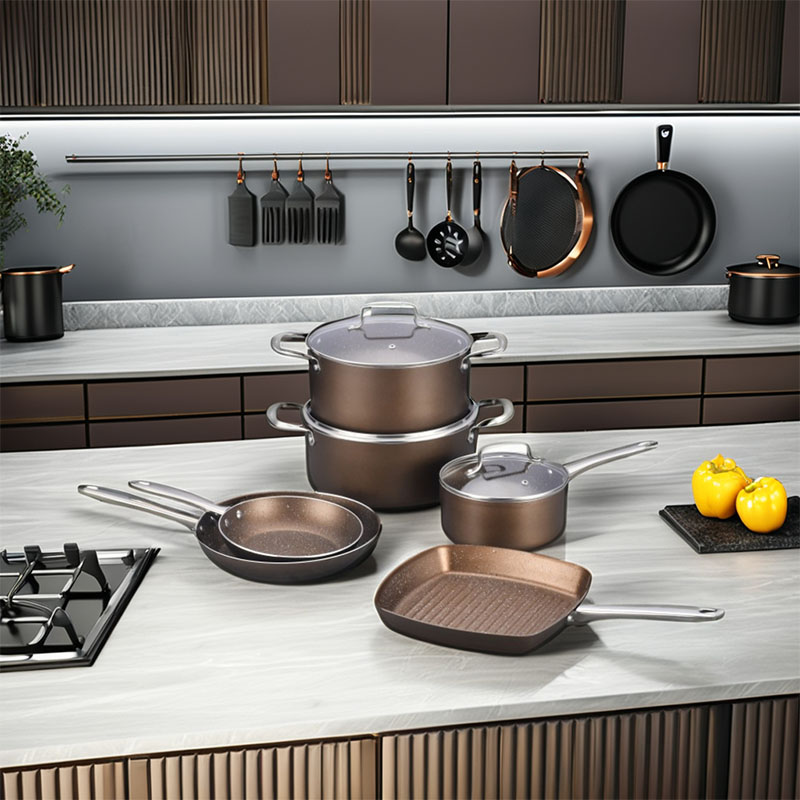Advanced Home Stainless Steel Pots And Pans Set Pressed Cookware