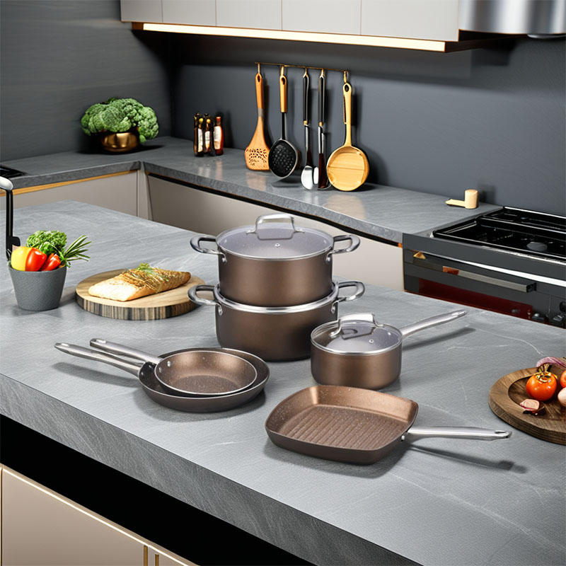 Advanced Home Stainless Steel Pots And Pans Set Pressed Cookware