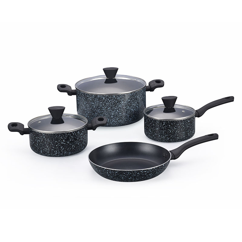 Premium Black Non Stick Cooking Pots Pressed Cookware