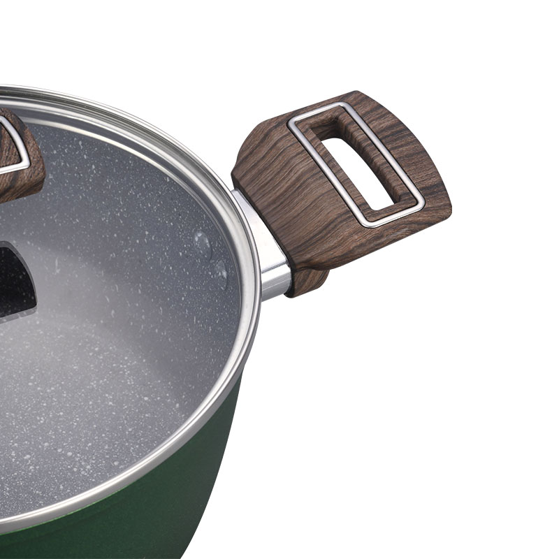 Dark Grey Stone Non Stick Cooking Pots Forged Cookware
