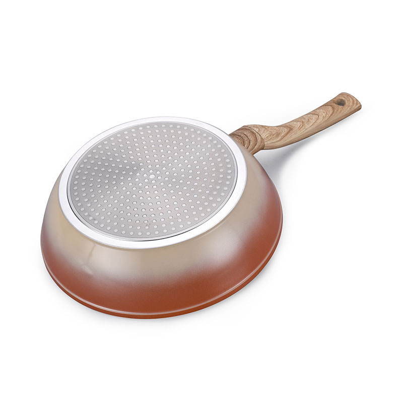 Pot Set Non Stick Coating Forged Cookware with Wood Grain