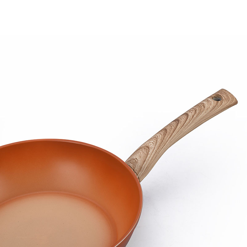 Pot Set Non Stick Coating Forged Cookware with Wood Grain